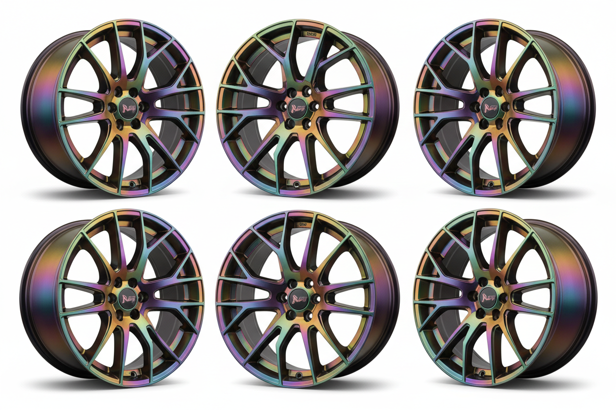 rainbow colored alloyrims